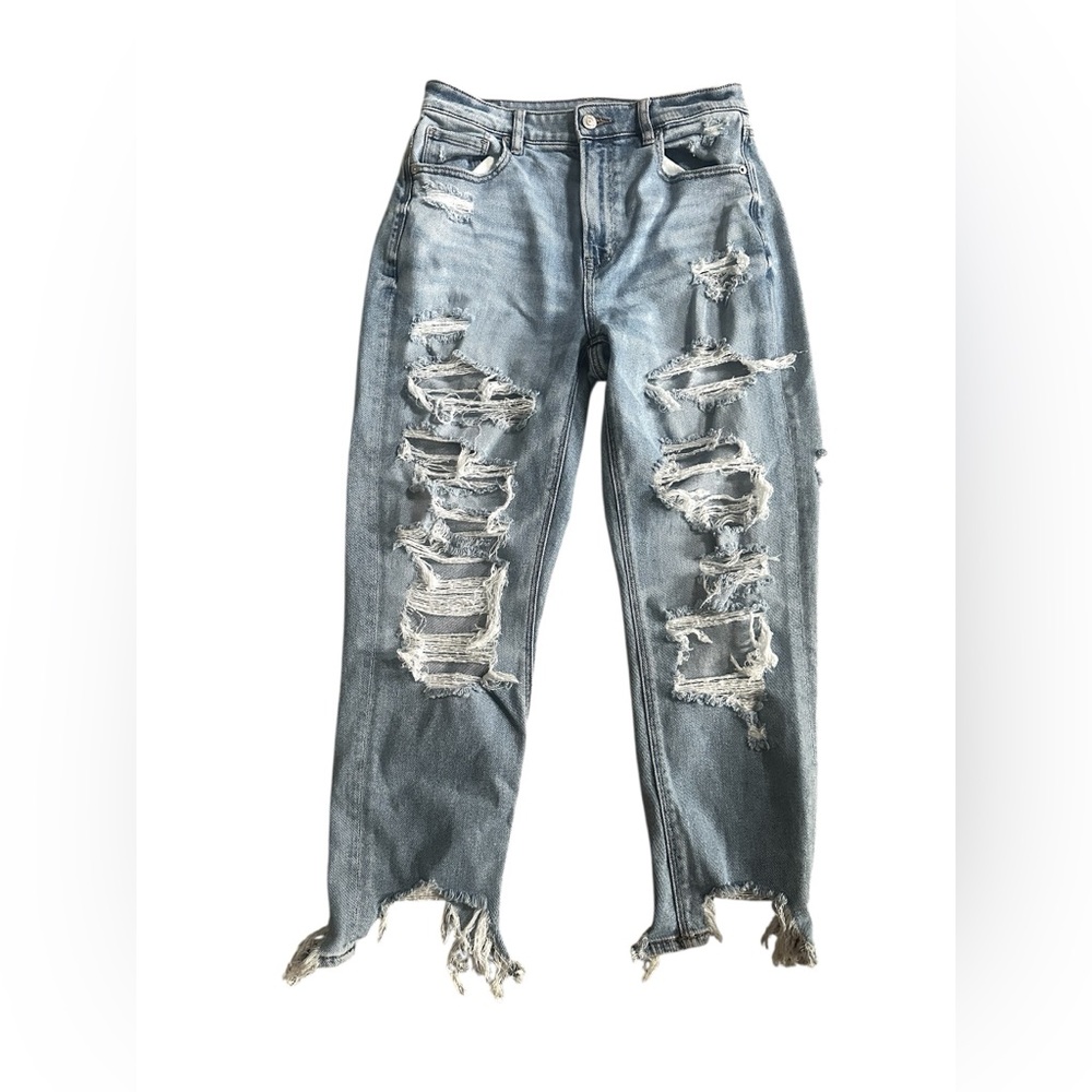 American Eagle Destructed‎ Mom Jeans Womens 8 Short